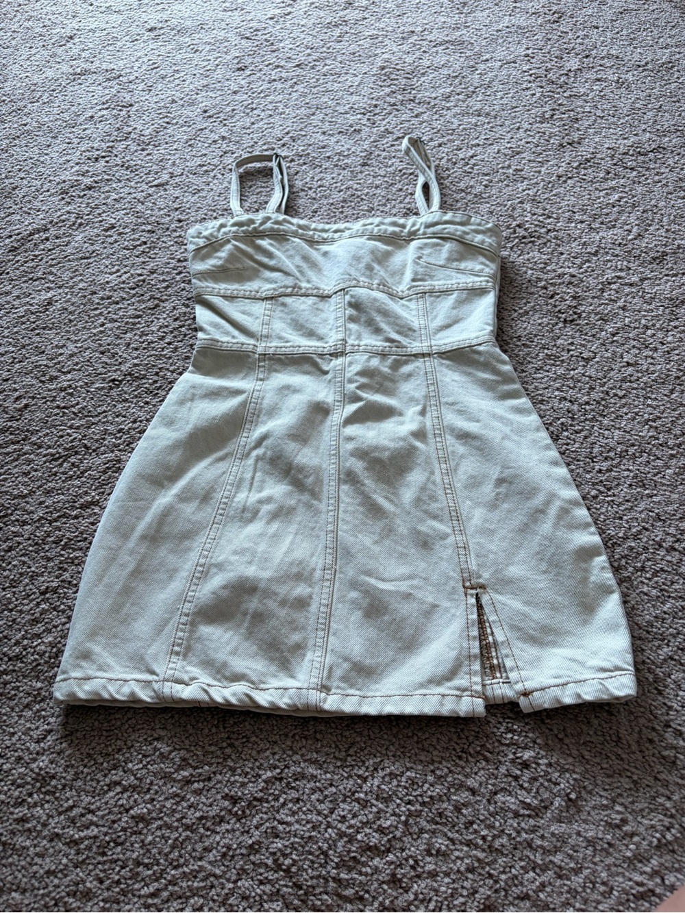 NWT Nasty Gal Light Wash Denim Mini Dress